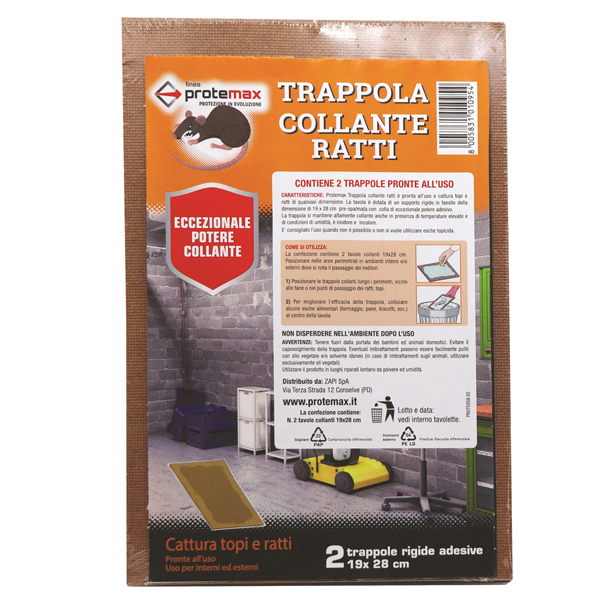 MD_95719 Tavole collanti per ratti - Protemax - blister 2 pezzi - immagine 1