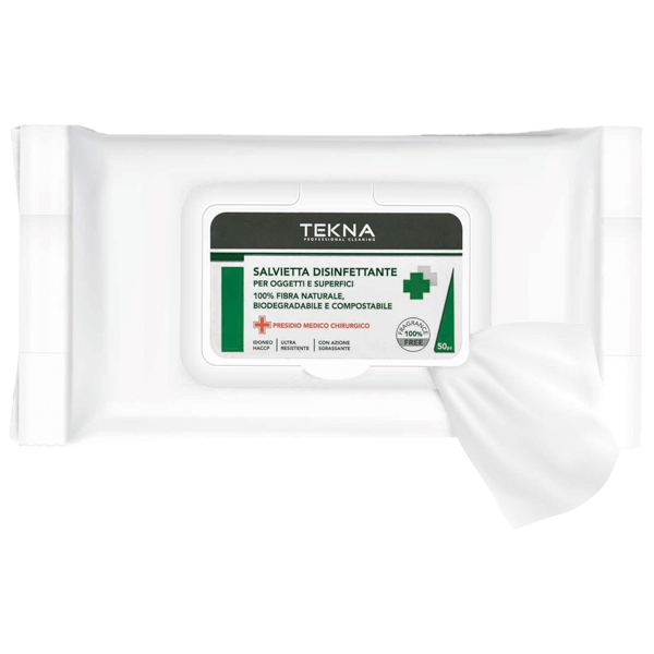 MD_95919 Salviette disinfettanti per superfici - 50 pezzi - Tekna - immagine 1