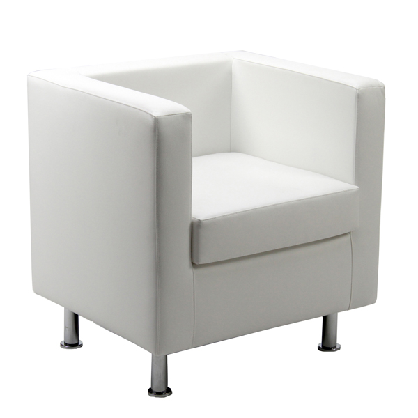 MD_95952 Poltrona Pragma PR1 - con braccioli inclusi - similpelle - bianco - Unisit - immagine 1