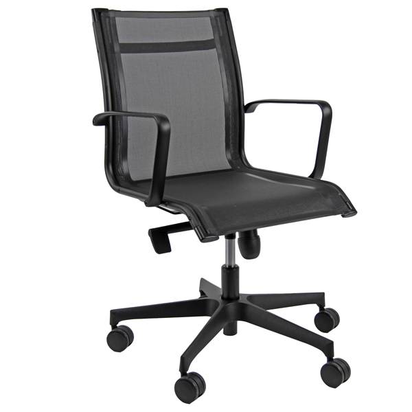 MD_96117 Poltrona direzionale Pollux all black PVD - con braccioli inclusi - nero - Unisit - immagine 1