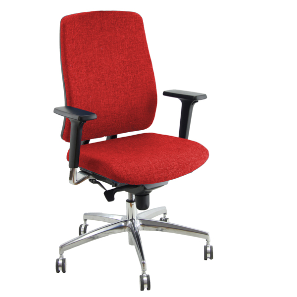 MD_96142 Poltrona semidirezionale Absolute ASA - con braccioli regolabili - rosso - Unisit - immagine 1
