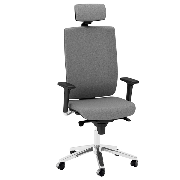 MD_96225 Poltrona semidirezionale Kind KIPGT - con braccioli regolabili e poggiatesta - grigio chiaro - Unisit - immagine 1