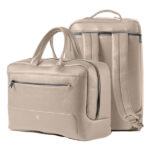 Borsa zainabile bi-bag Gate Trended - 42 x 28 x 14 cm - ecopelle - ghiaccio - In Tempo