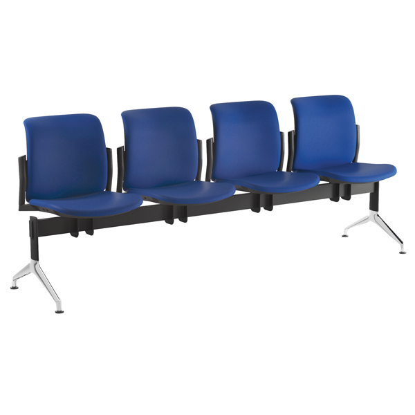 MD_96466 Panca attesa Nik NI4P - 4 posti - senza braccioli - blu - Unisit - immagine 1