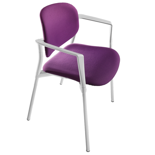 MD_96490 Poltroncina visitatore Step SPBSBR - con braccioli inclusi - prugna - Unisit - immagine 1