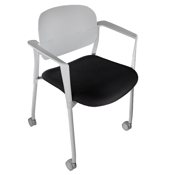 MD_96491 Poltroncina visitatore Step SPGPTRBR - con braccioli inclusi - nero - Unisit - immagine 1
