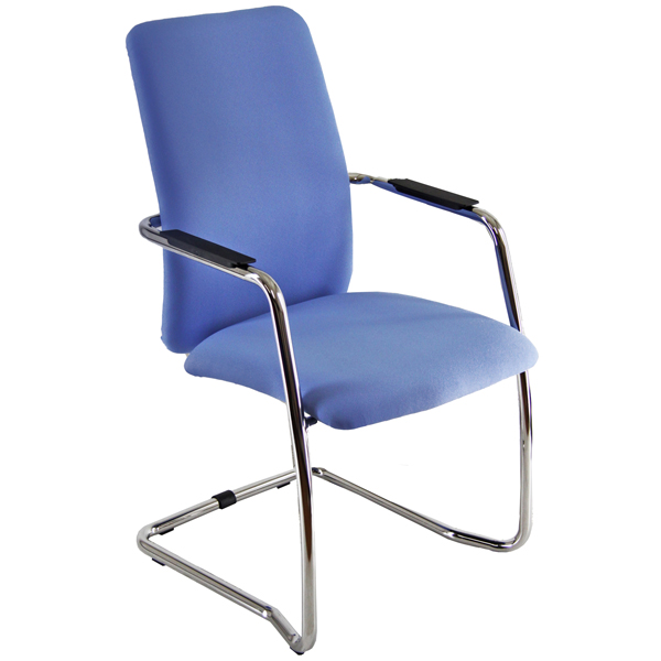 MD_96493 Poltroncina visitatore Lithium LTLTA - con braccioli inclusi - celeste - Unisit - immagine 1