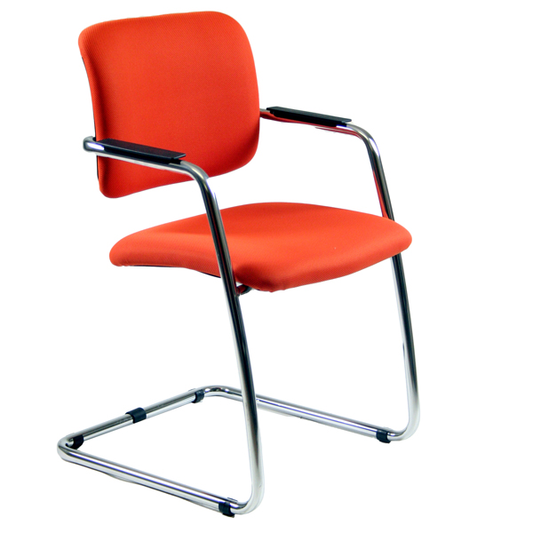 MD_96495 Poltroncina visitatore Lithium LTLT - con braccioli inclusi - arancione - Unisit - immagine 1