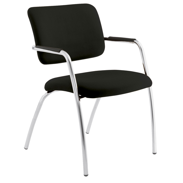 MD_96497 Poltroncina visitatore Lithium LT4G - con braccioli inclusi - nero - Unisit - immagine 1