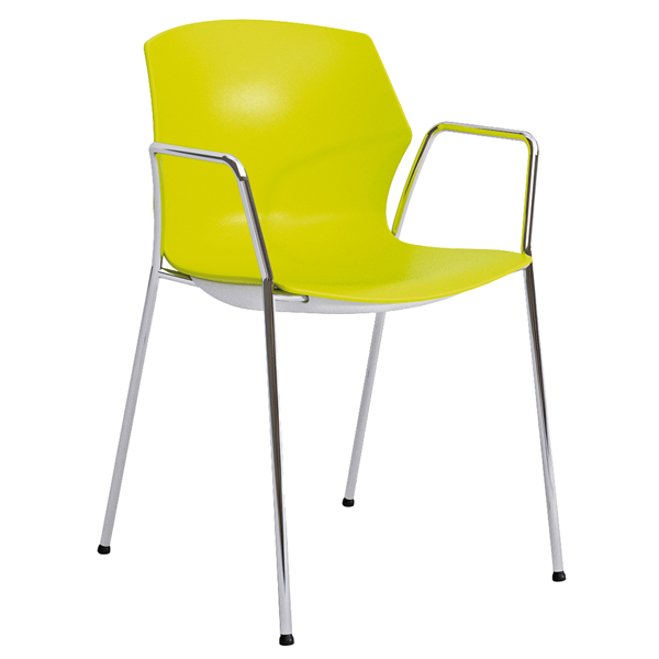 MD_96554 Seduta attesa No Frill NFBR - con braccioli inclusi - giallo limone - Unisit - immagine 1