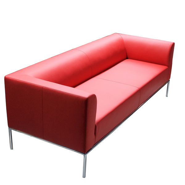 MD_96568 Divanetto Diwa DW2 - 2 posti - con braccioli inclusi - rosso - Unisit - immagine 1
