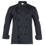 Giacca cuoco Adriano - da uomo - manica lunga - taglia M - nero - Giblor's