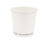 Bicchiere caffè - carta - 100 ml - bianco - Signor Bio - conf. 50 pezzi