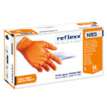 Guanti in nitrile N85 - ultra resistenti - tg L - arancione - Reflexx - conf. 50 pezzi