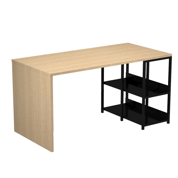MD_96973 Scrivania home/office Smarty - 140 x 69 x 72,4 cm - rovere - immagine 1