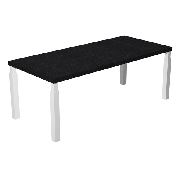 MD_96974 Scrivania direzionale Prestige Quadro - 180 x 90 cm - nero venato/bianco - immagine 1