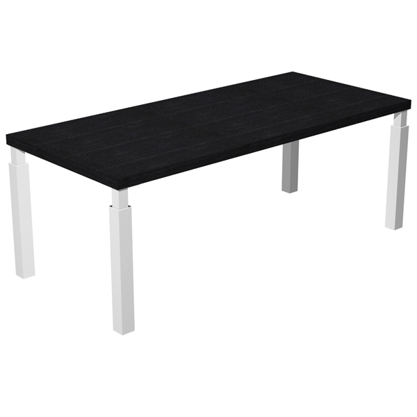 MD_96978 Scrivania direzionale Prestige Quadro - 210 x 90 cm - nero venato/bianco - immagine 1