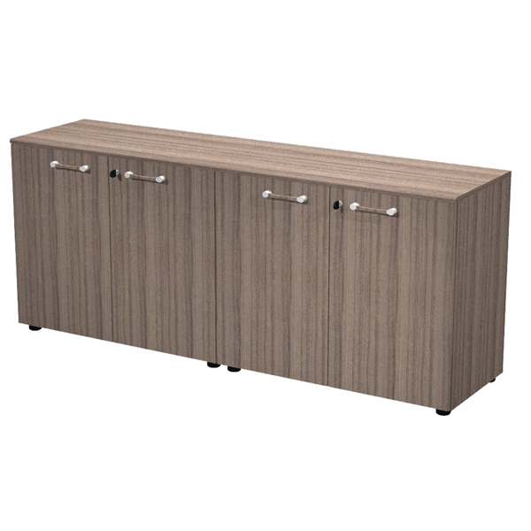 MD_97024 Coppia mobili bassi Elegance - con ante - 180 x 45,3 x 75 cm - noce toscano - immagine 1