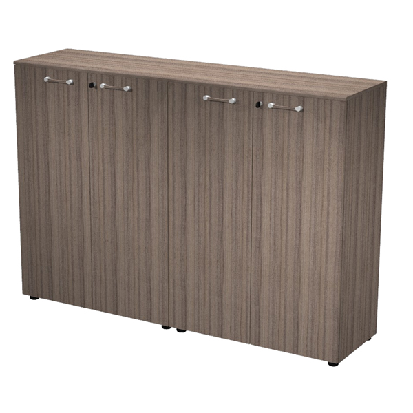 MD_97028 Coppia mobili medi Elegance - con ante - 180 x 45,3 x 126,2 cm - noce toscano - immagine 1