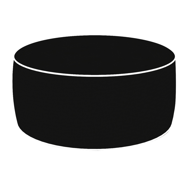 MD_97213 Pouf Ottoman - 23 x 53 cm - nero - King Collection - immagine 1