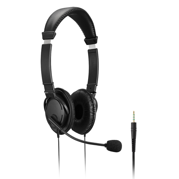MD_97379 Cuffie stereo - con microfono e controllo del volume - connessione 3.5 mm - Kensington - immagine 1