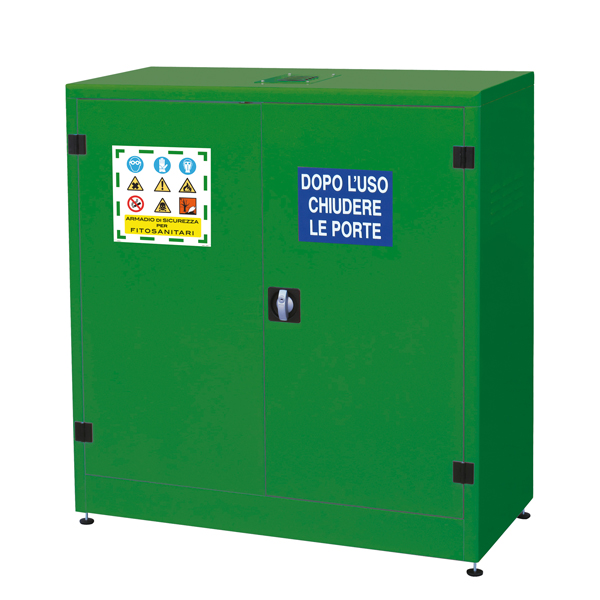 MD_97463 Armadio di sicurezza - per fitosanitari e pesticidi - 107,5 x 50 x 115 cm - verde - Carvel - immagine 1