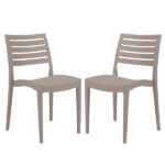 Sedia Firenze - 49 x 51 x 80 cm - polipropilene - juta - Grandsoleil - conf. 2 pezzi
