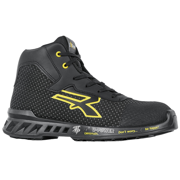 MD_97686 Calzatura di sicurezza Joe - S3 SRC CI ESD RedLeve - numero 44 - nero/giallo - U-Power - immagine 1