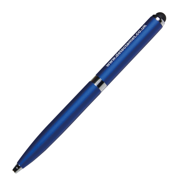 MD_97757 Penna detectabile retrattile 2 in 1 - per iphone ipad e tablet - 13,5 cm - PP - blu - immagine 1