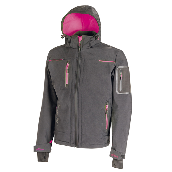 MD_97983 Giacca Softshell donna Space Lady - taglia L - grigio/fucsia - U-Power - immagine 1