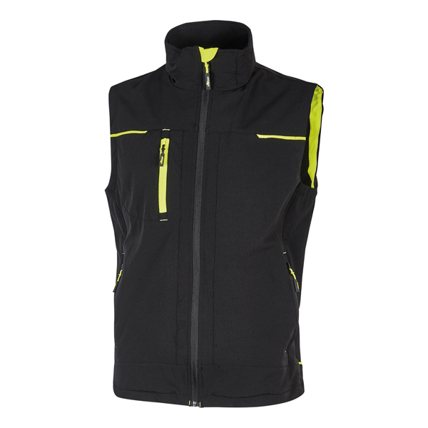 MD_98076 Gilet donna Saturn Lady - taglia M - nero/giallo - U-Power - immagine 1