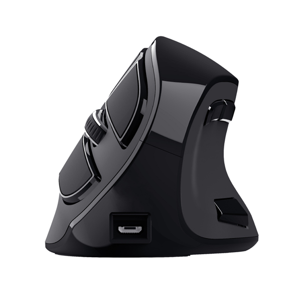 MD_98467 Mouse wireless ergonomico Voxx - ricaricabile - nero - Trust - immagine 1