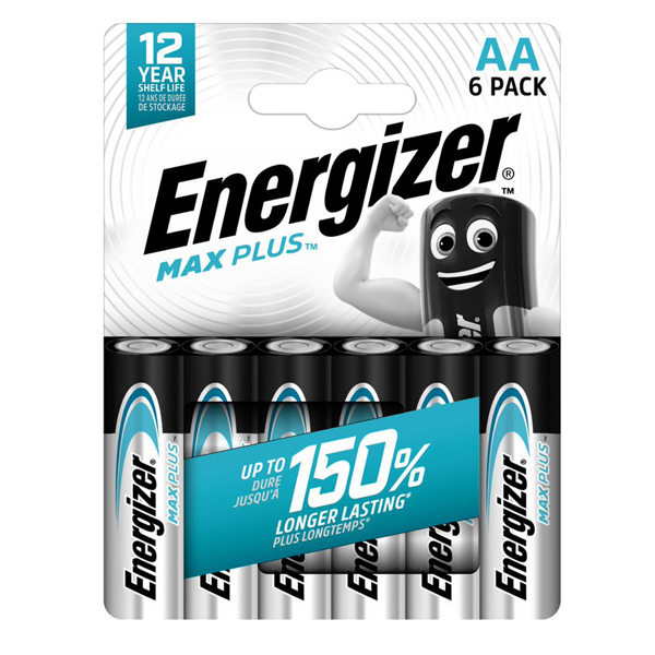 MD_98541 Pila stilo AA - 1,5V - Max Plus alcalina - Energizer - blister 6 pezzi - immagine 1