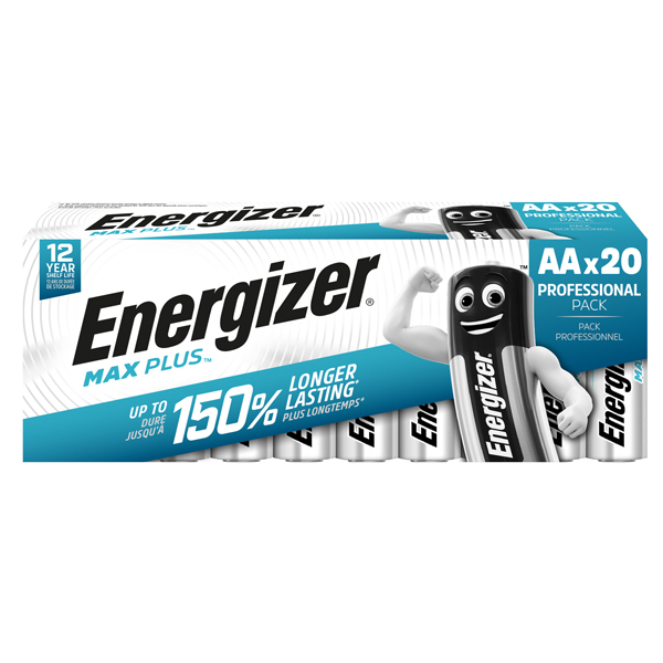 MD_98543 Pila stilo AA - 1,5V - Max Plus alcalina - Energizer - astuccio 20 pezzi - immagine 1