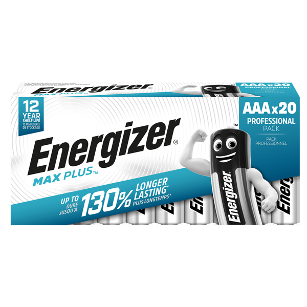 MD_98544 Pila ministilo AAA - 1,5V - Max Plus alcalina - Energizer - astuccio 20 pezzi - immagine 1