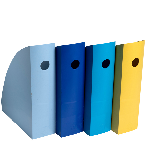 MD_98616 Set 4 portariviste Mag-Cube Bee Blue - 26,6 x 8,2 x 30,5 cm - colori assortiti - Exacompta - immagine 1