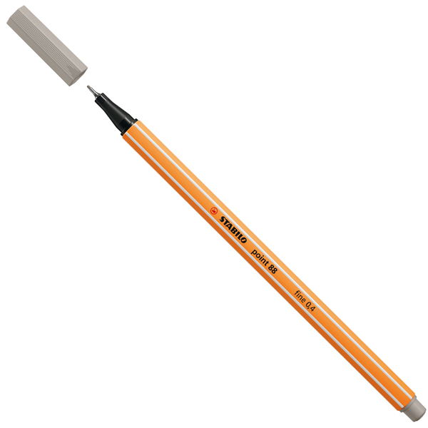 MD_98731 Fineliner Point 88 - tratto 0,4 mm - grigio caldo 93 - Stabilo - immagine 1