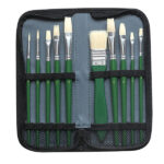 Pennello in setola - per olio - DOM - astuccio 10 pennelli assortiti