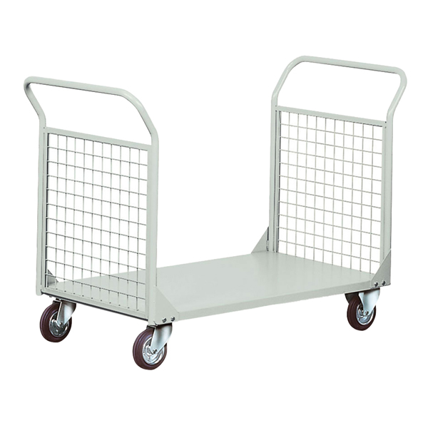MD_99057 Carrello da lavoro - 2 sponde rete - 300 kg - grigio - Tecnotelai - immagine 1