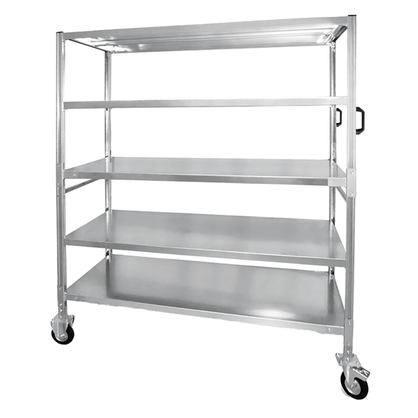 MD_99061 Carrello da lavoro - 5 piani - 151 x 67 x 165,5 cm - 300 kg - zincato - Tecnotelai - immagine 1