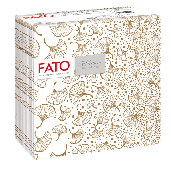 MD_99192 Tovagliolo linea AirLaid - carta - 40 x 40 cm - biloba/nocciola - Fato - conf. 50 pezzi - immagine 1