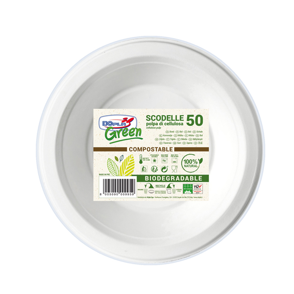 MD_99193 Scodella biodegradabile - 450 ml - Dopla Green - conf. 50 pezzi - immagine 1