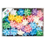 Stelle di nastro liscio 6800 - 19 mm x diam. 9 cm - colori assortiti primavera - Brizzolari - conf. 70 pezzi