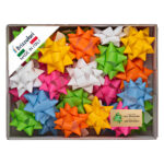 Stelle di nastro similpaper - 10 mm x diam. 5 cm - colori assortiti primavera - Brizzolari - conf. 100 pezzi