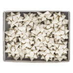 Stelle di nastro carta erba - 20 mm x diam. 9 cm - avorio - Brizzolari - conf. 36 pezzi