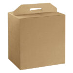 Scatola panettone + bottiglia - 28 x 20 x 35 cm - cartone liscio - avana - Scotton