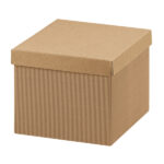 Scatola - con coperchio - 40 x 28,5 x 24 cm - cartone onda - avana - Scotton