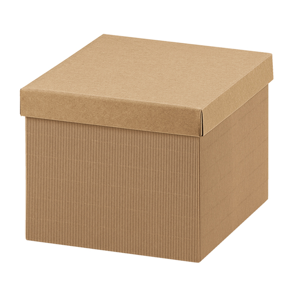 MD_99299 Scatola - con coperchio - 40 x 28,5 x 24 cm - cartone onda - avana - Scotton - immagine 1