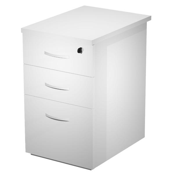 MD_99326 Cassettiera alta Agorà Compact - 3 cassetti - 44 x 60 x 73 cm - bianco - immagine 1