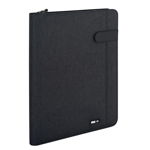 MD_99500 Portablocco Flap - tessuto - nero - A4 - City Time - immagine 1